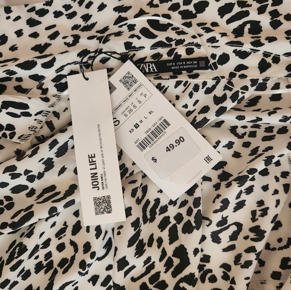 Zara brand new  small animal print wrap dress - Picture 4 of 5